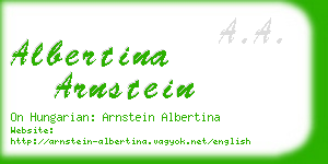 albertina arnstein business card